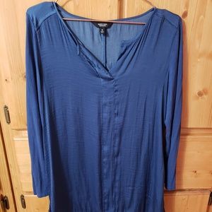 Simply Vera Blue Rayon High Low Blouse